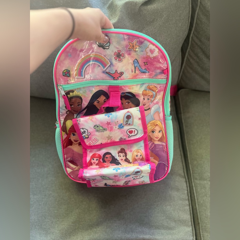 Disney Princess Backpack - Pink and Blue